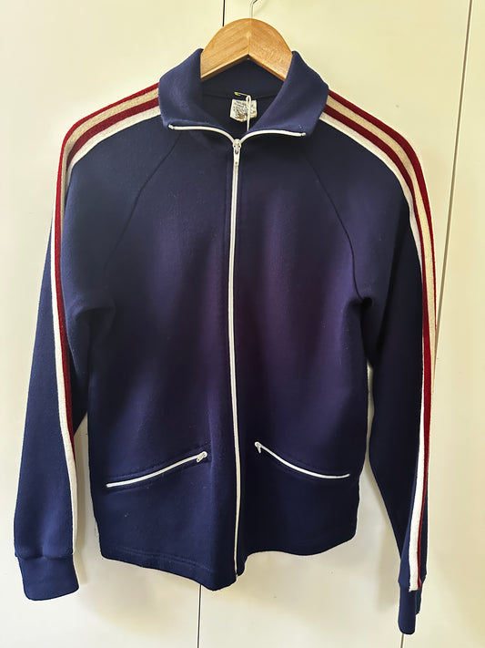 Sears Navy Blue Zip Up Track Jacket