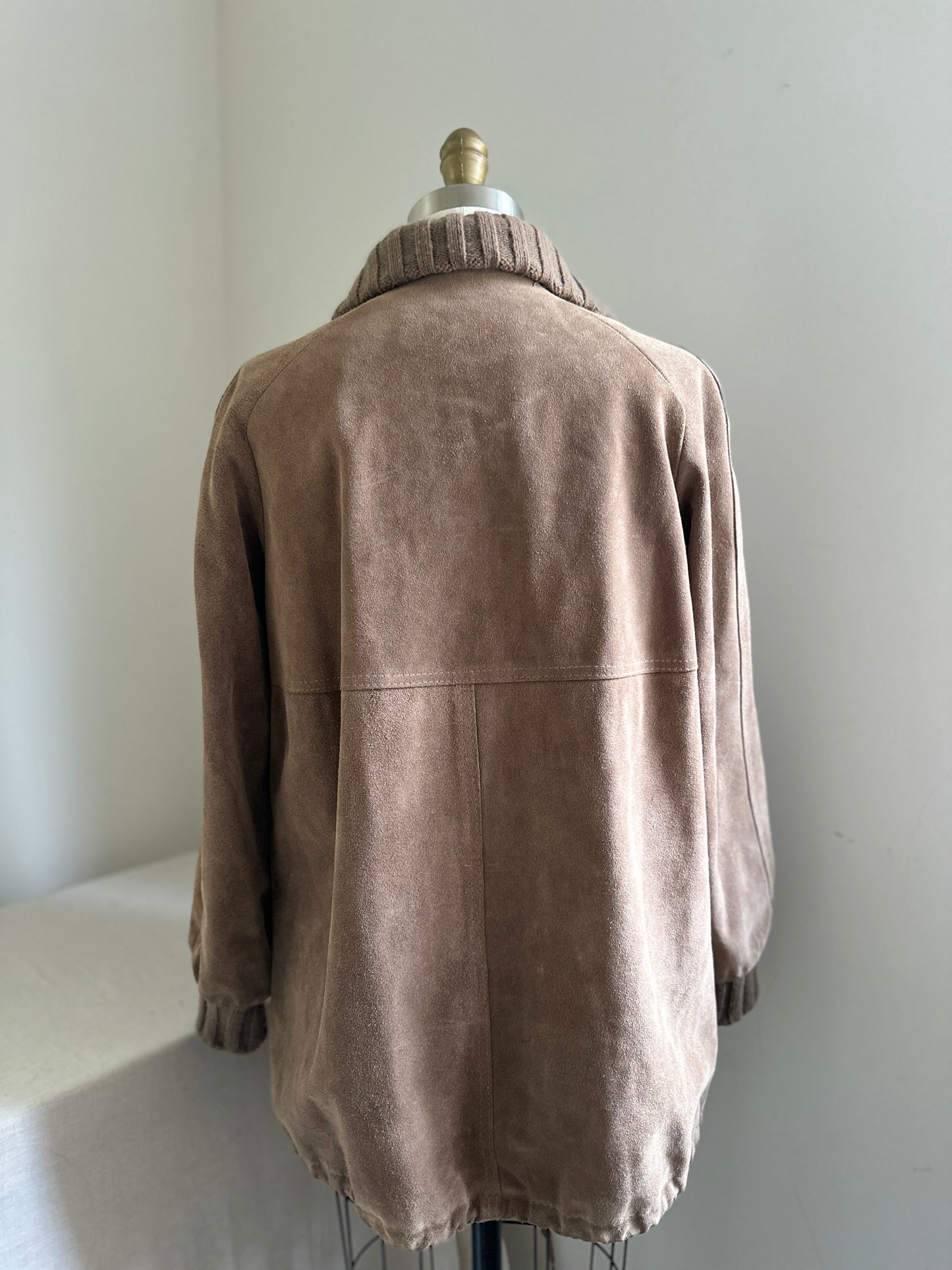 A & F Originals Brown Snap Up Leather Jacket