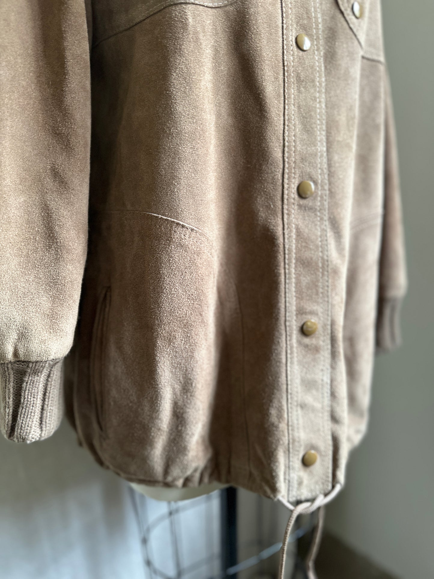 A & F Originals Brown Snap Up Leather Jacket