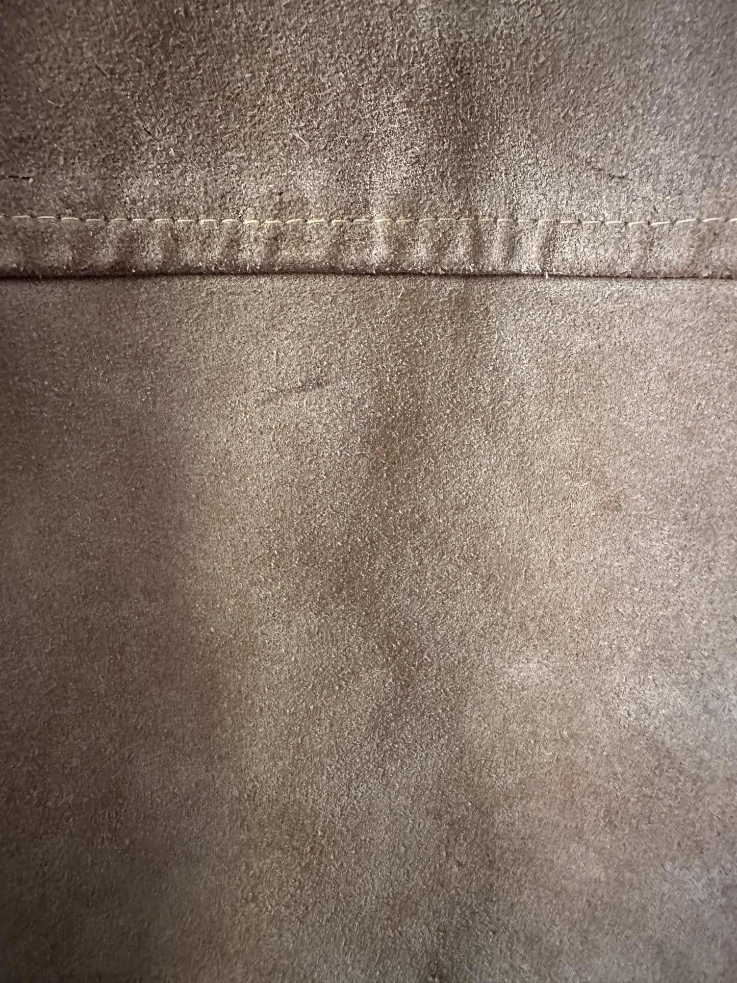 JC Pennys Leather Sherpa Lined Brown  Ranch Coat