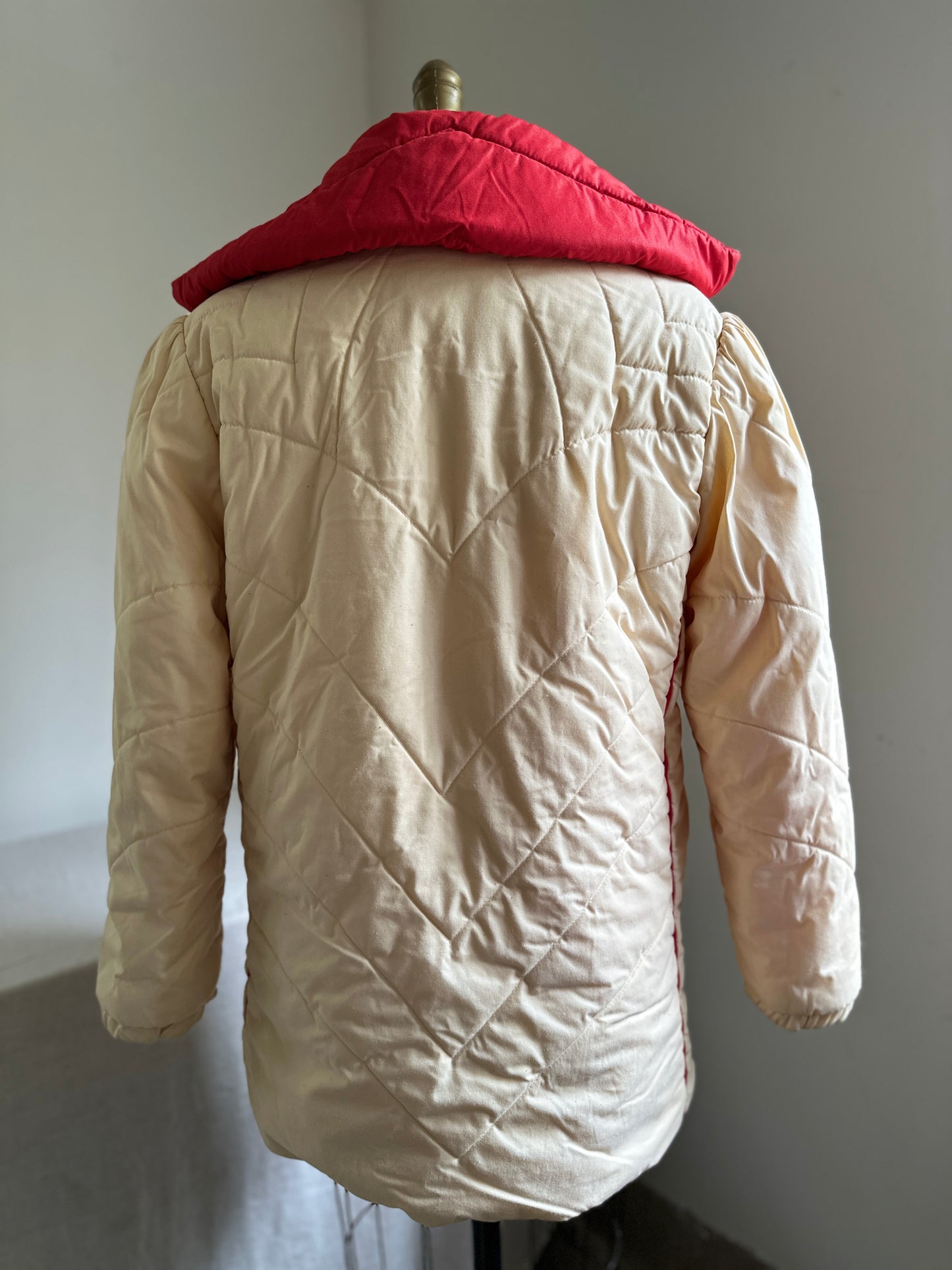 Sears Cream Puffy Jacket With Hood