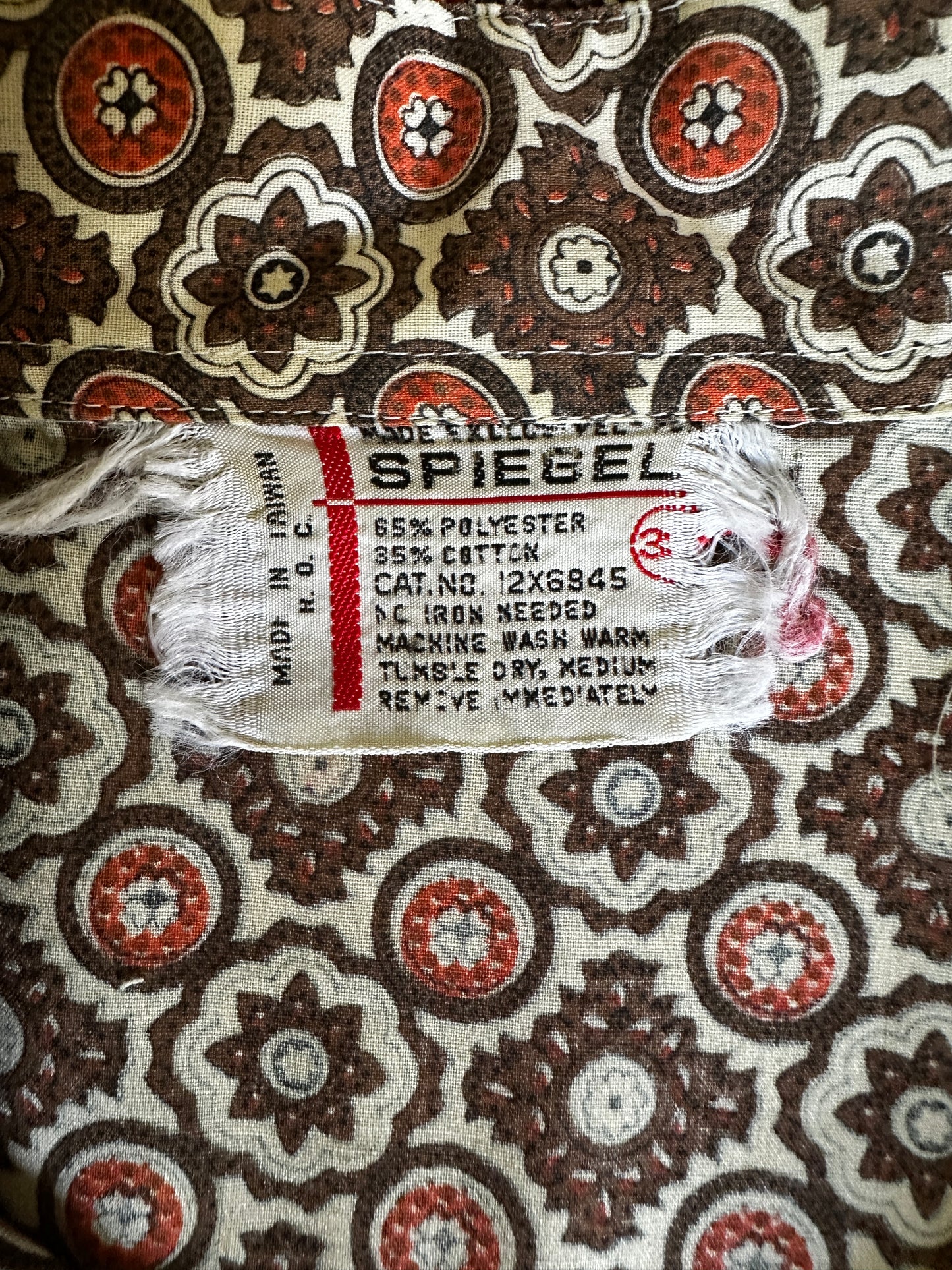 Spiegel Brown Patterned Dress Shirt