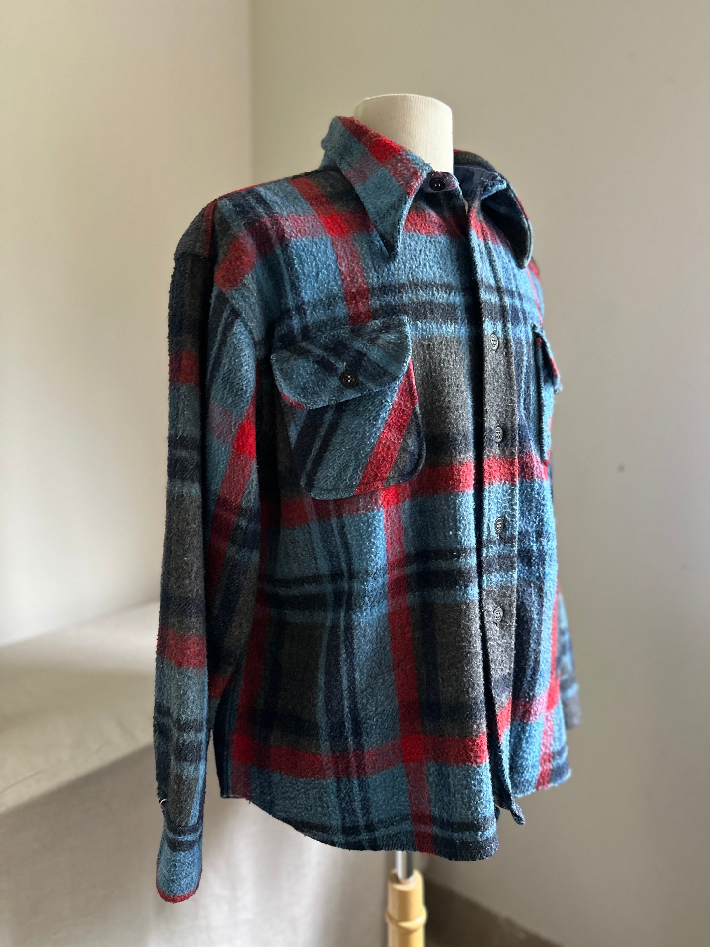 Roundtable of King Arthur Wool Blend Plaid Work Shirt