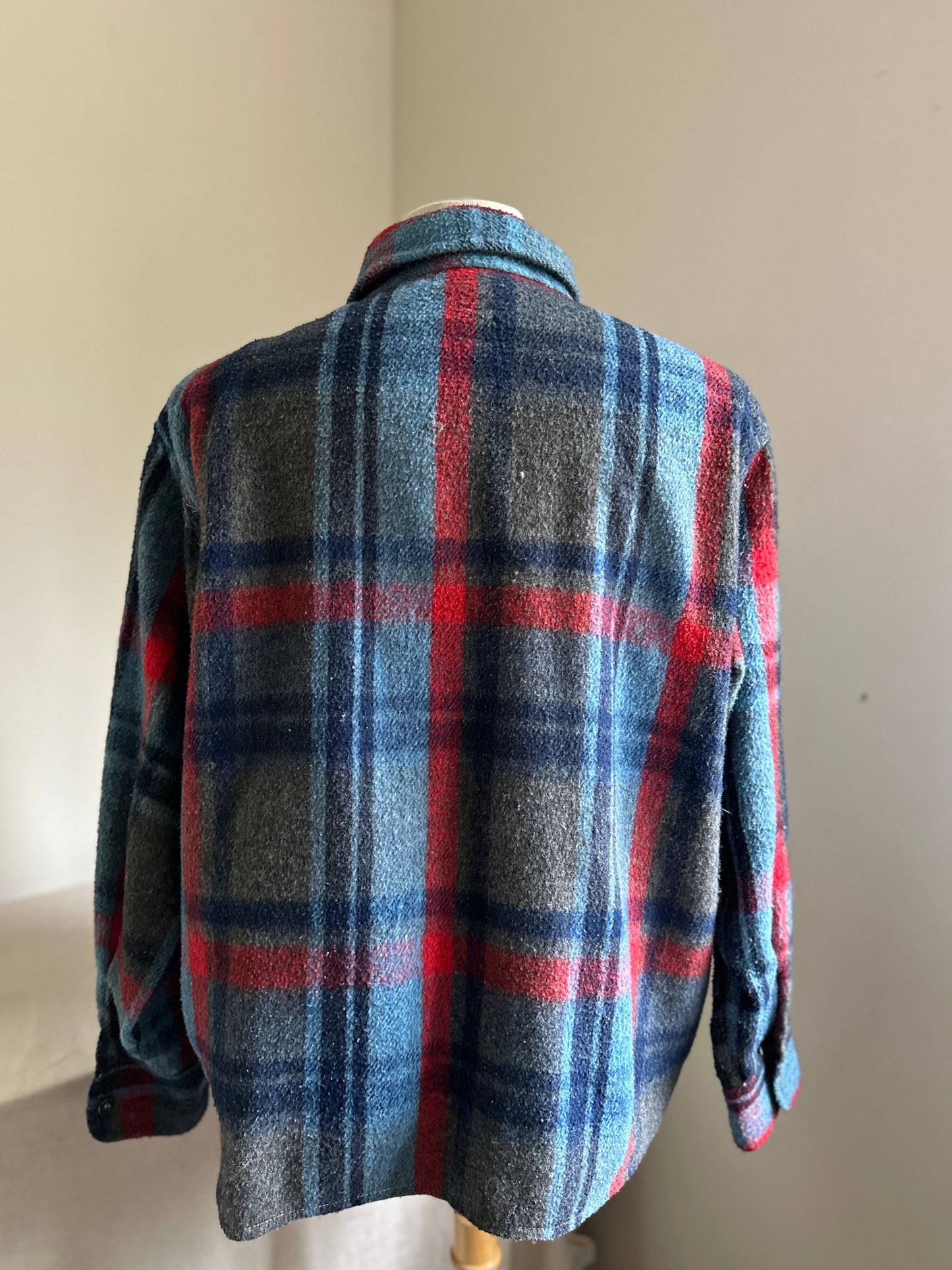 Roundtable of King Arthur Wool Blend Plaid Work Shirt