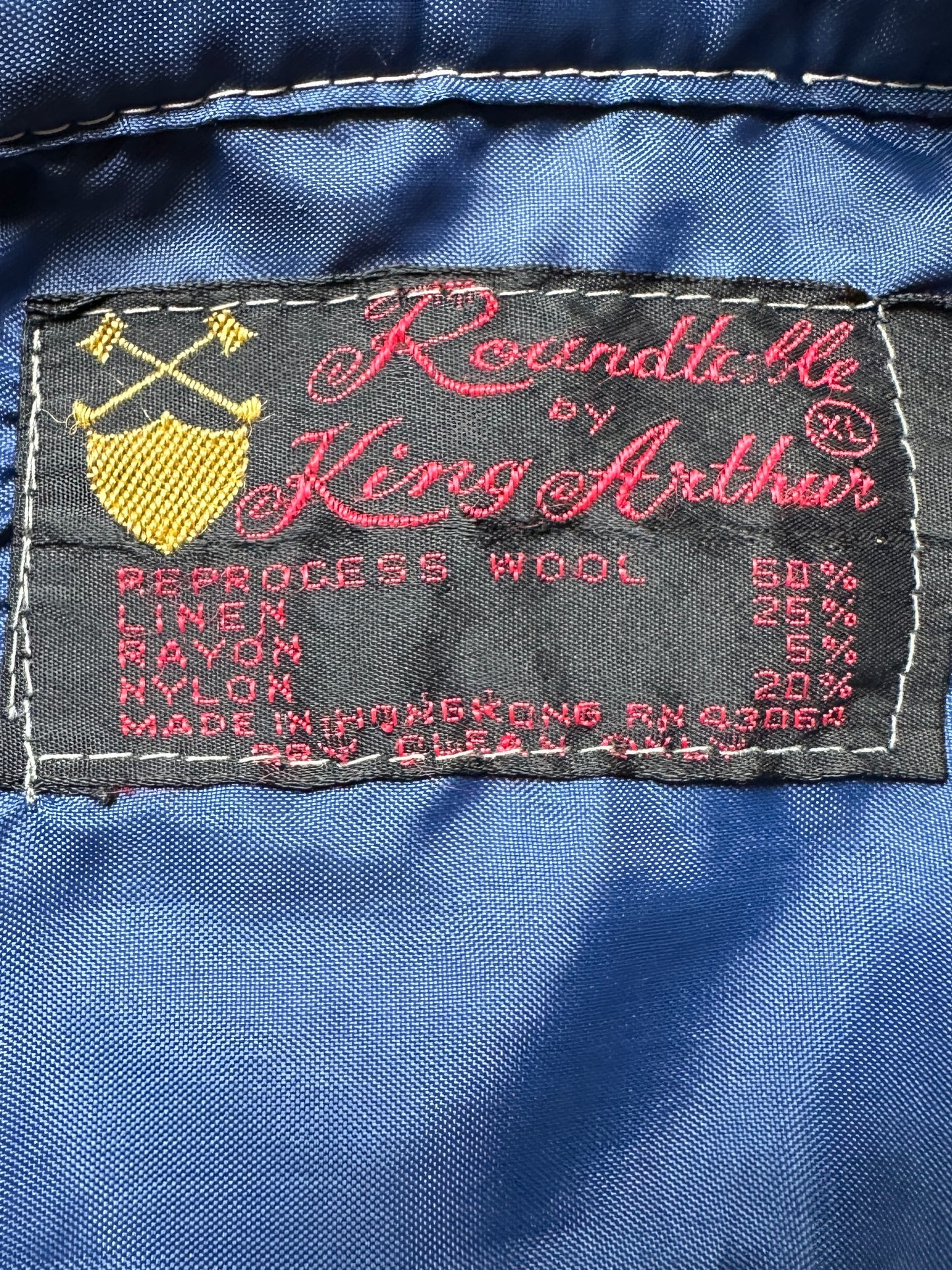 Roundtable of King Arthur Wool Blend Plaid Work Shirt