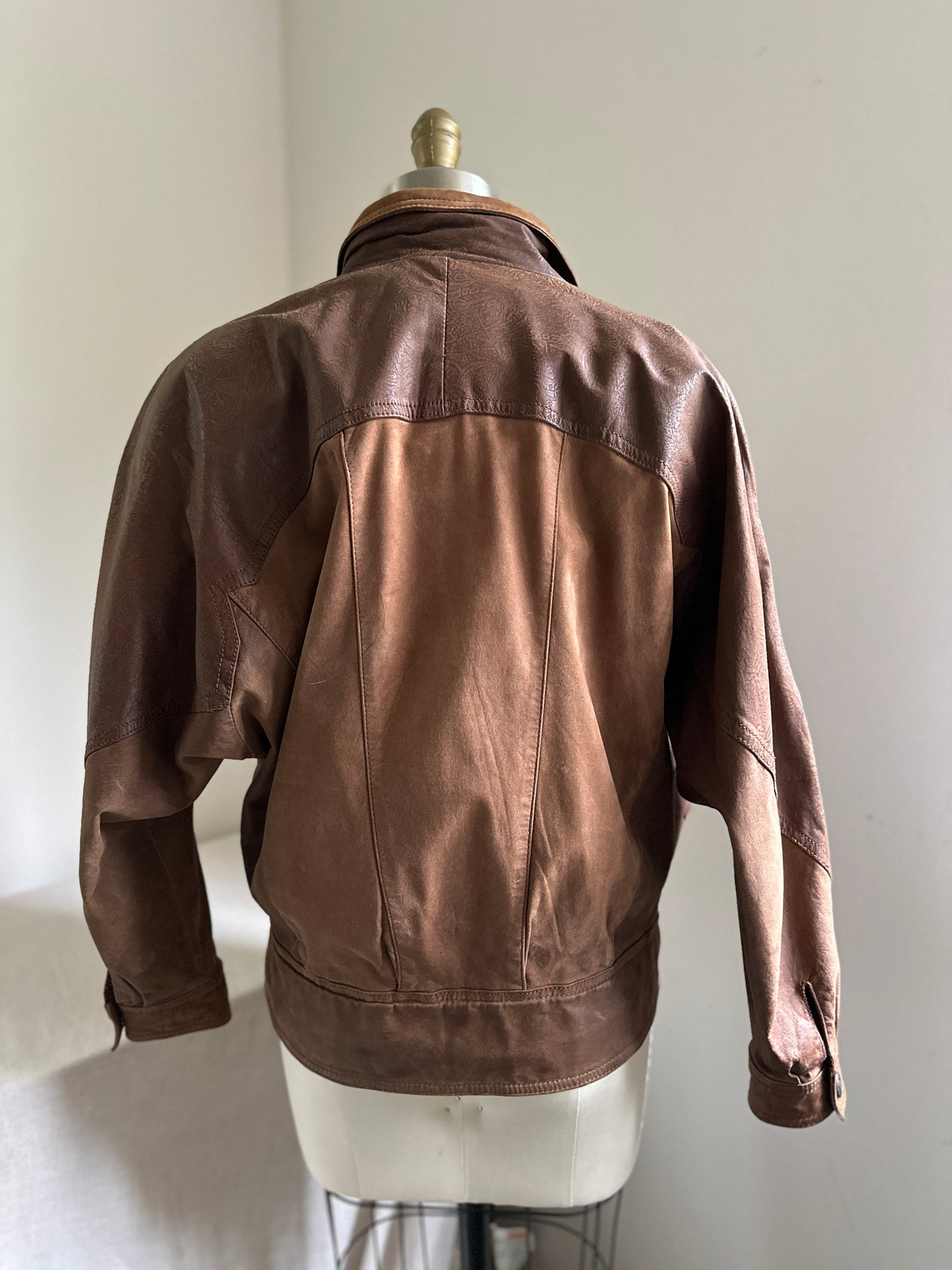 Adventure Bound  Originals Thinsulate Lined Two-Toned Leather Jacket-80's