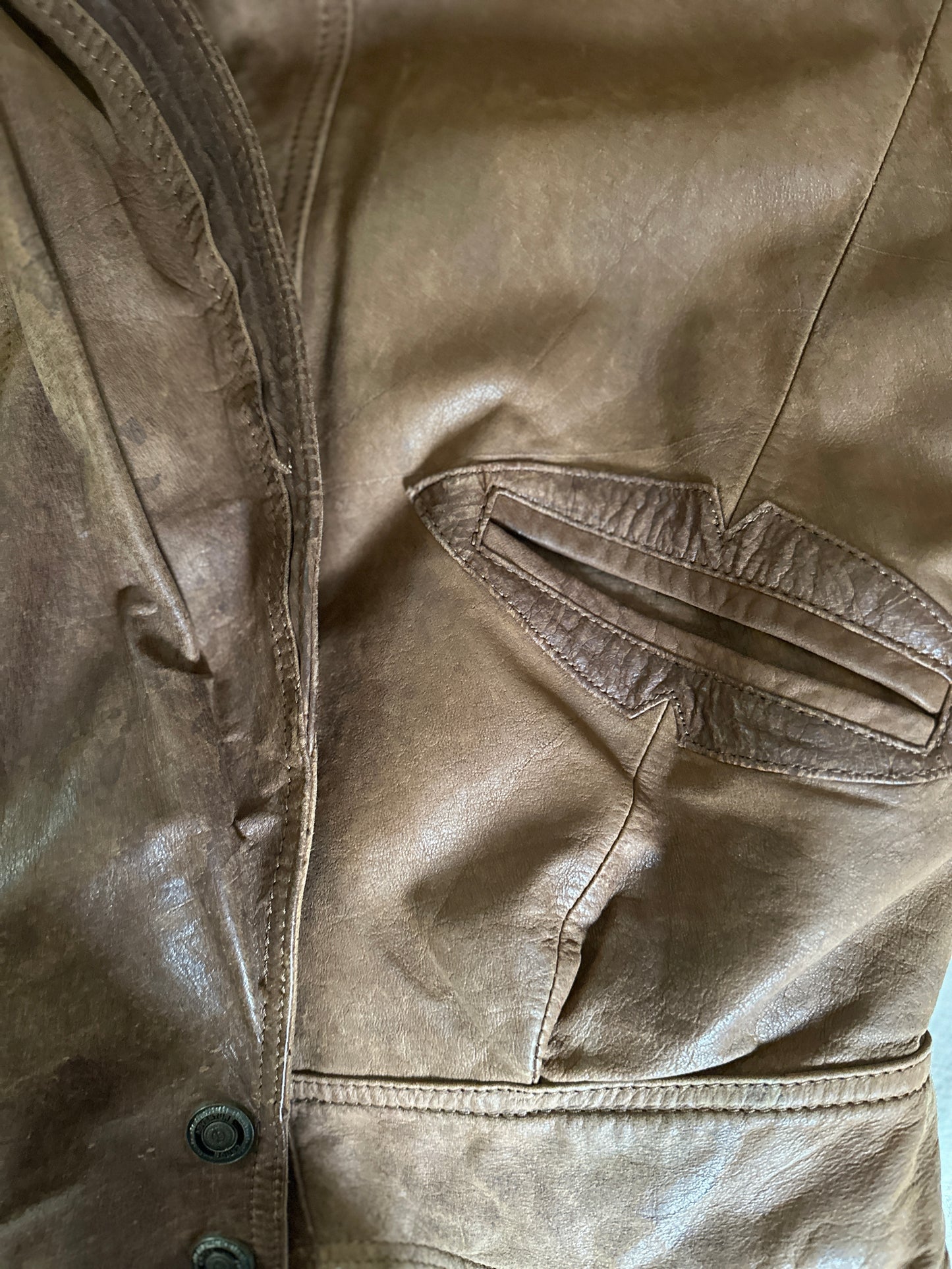 Adventure Bound  Originals Thinsulate Lined Two-Toned Leather Jacket-80's