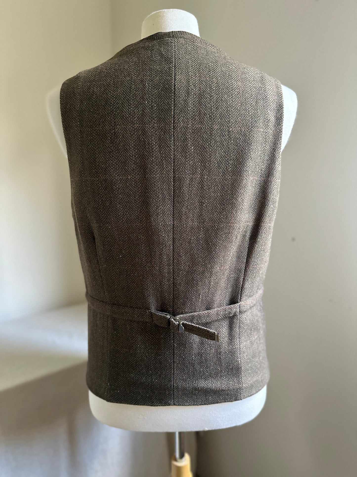 Lee Valley Brown Wool Button Up Vest