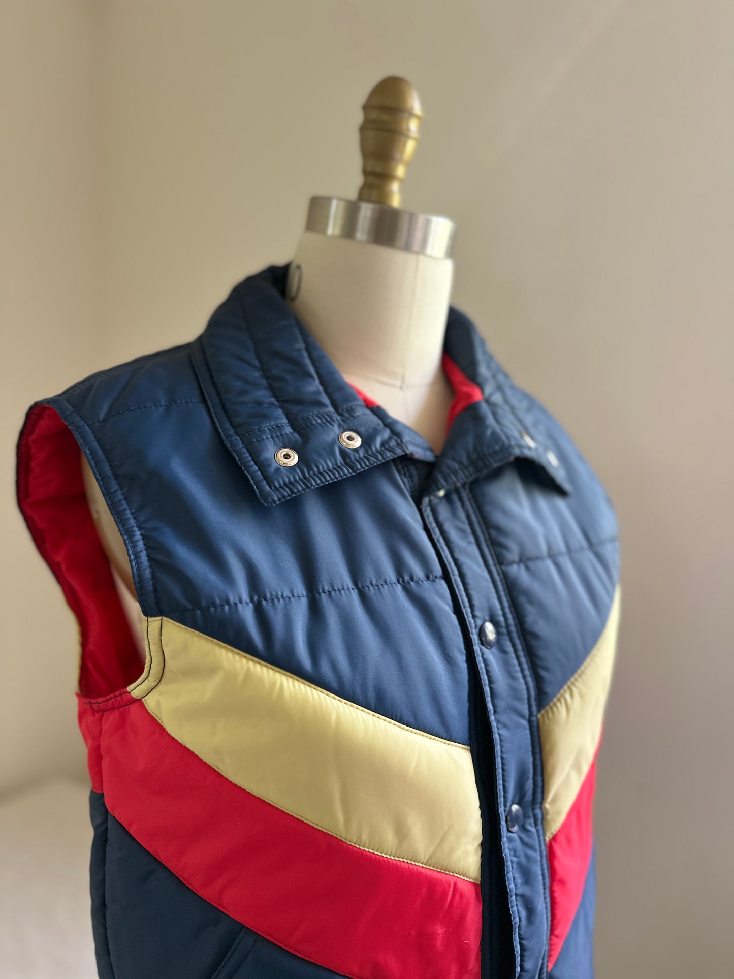Current Seen Blue, Red, Yellow Puffy Vest