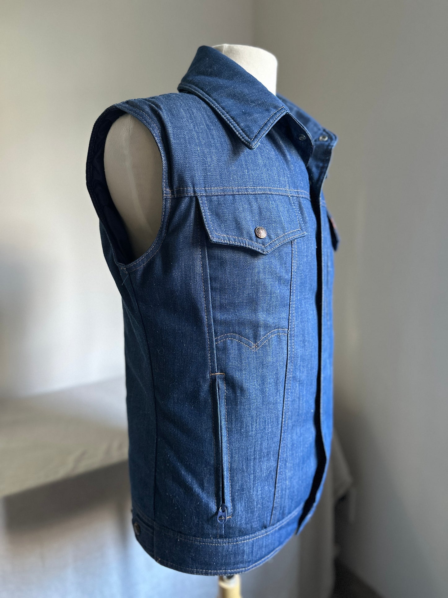 Levi's Orange Tab Ski Levi's Denim Goose Down Filled Ski Vest