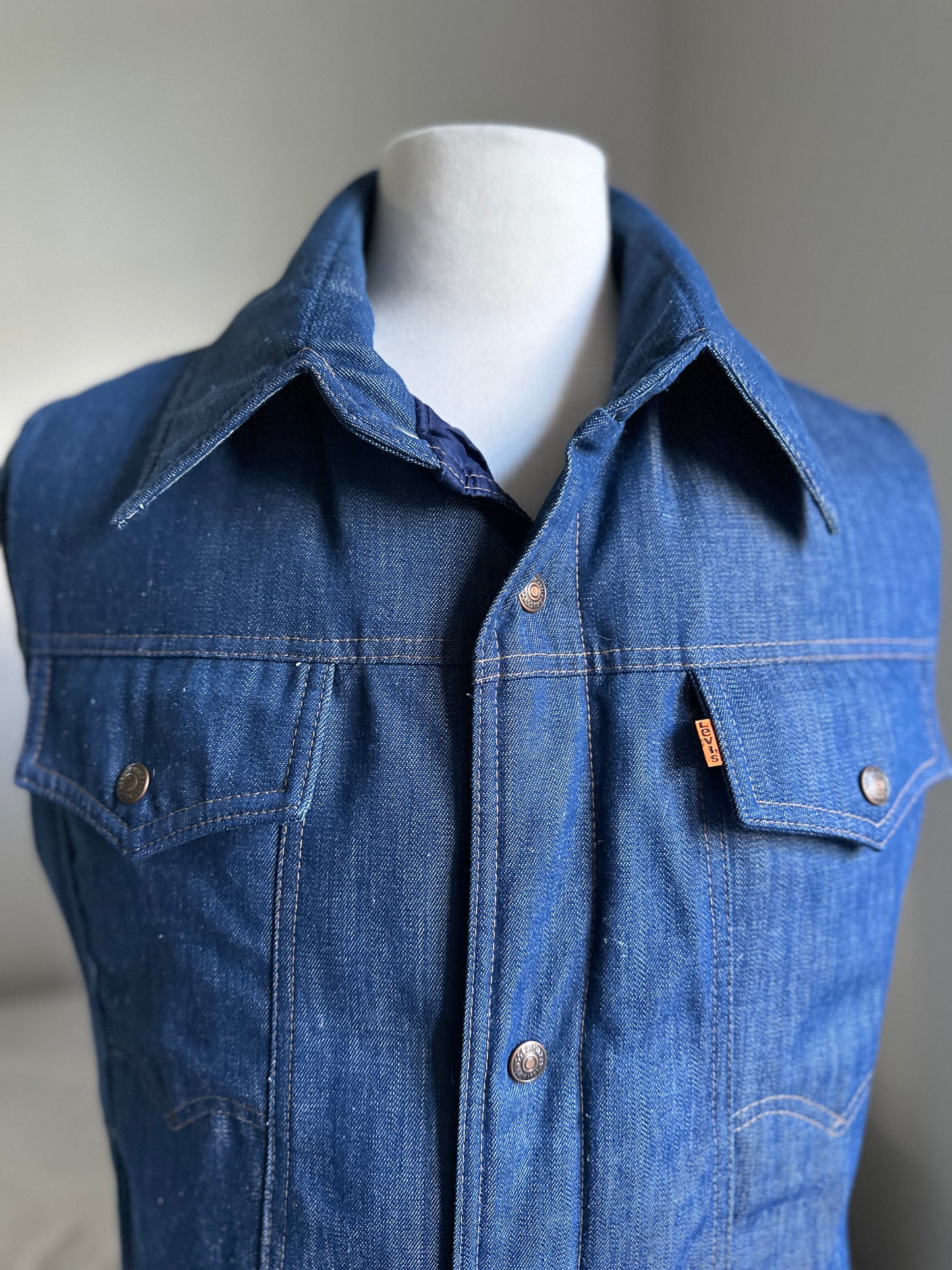 Levi's Orange Tab Ski Levi's Denim Goose Down Filled Ski Vest