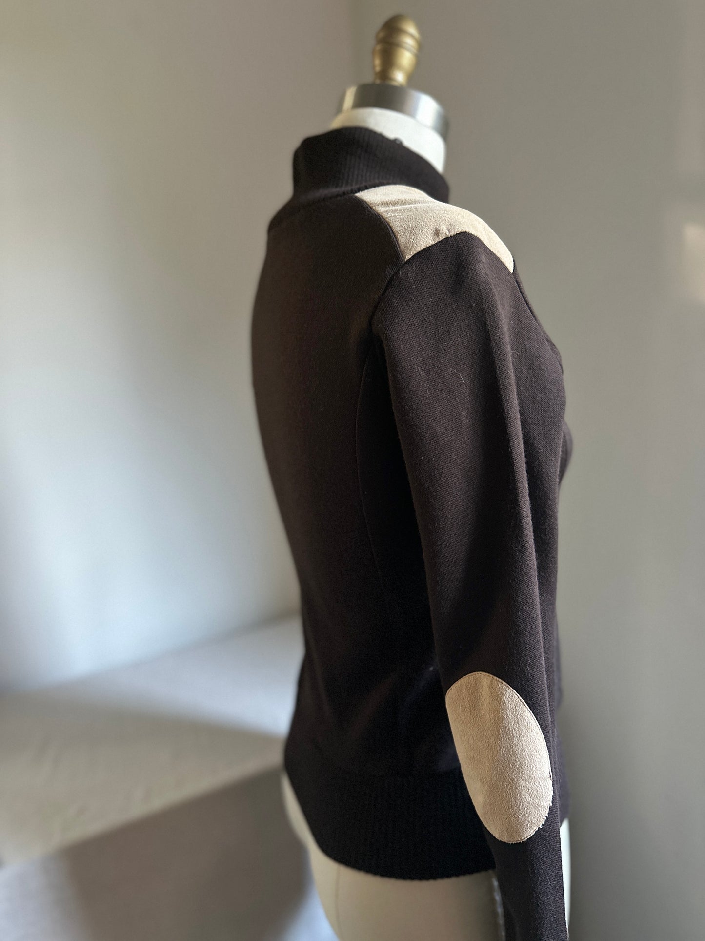Luippold Brown Button Up Wool Sweater