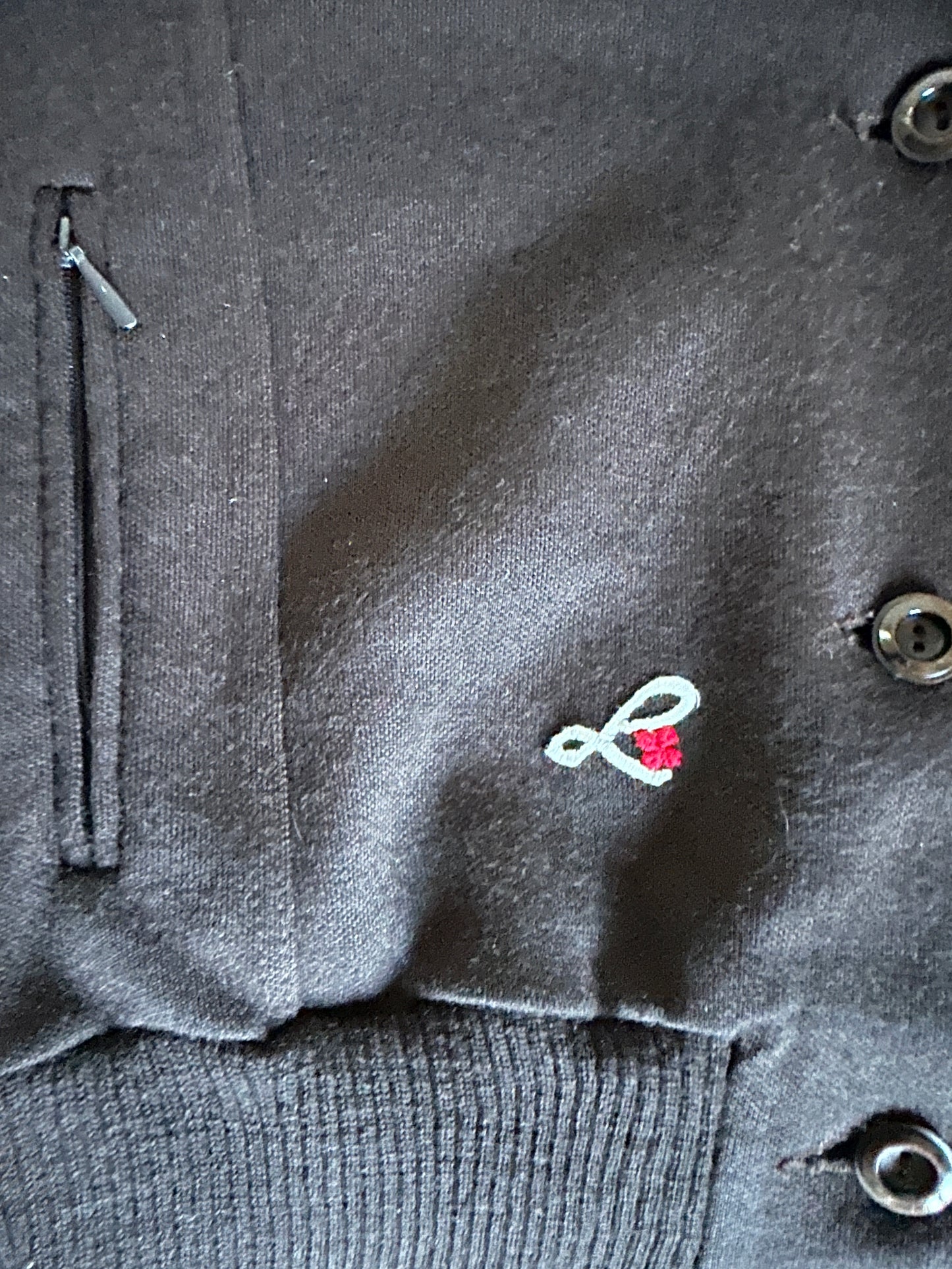 Luippold Brown Button Up Wool Sweater