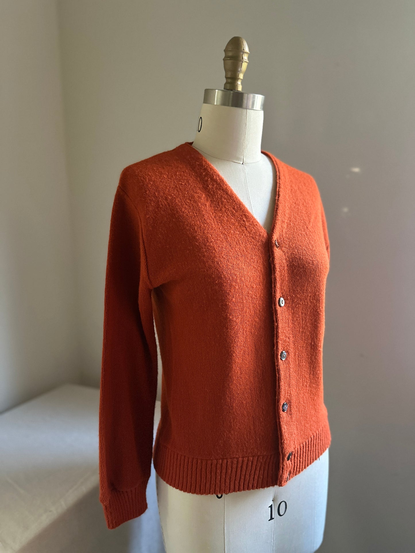 Brent Prep Montgomery Ward Rust Cardigan Sweater