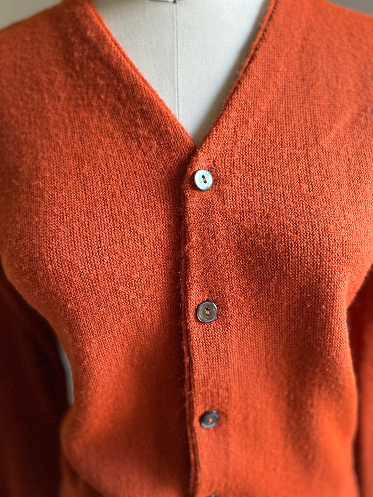 Brent Prep Montgomery Ward Rust Cardigan Sweater
