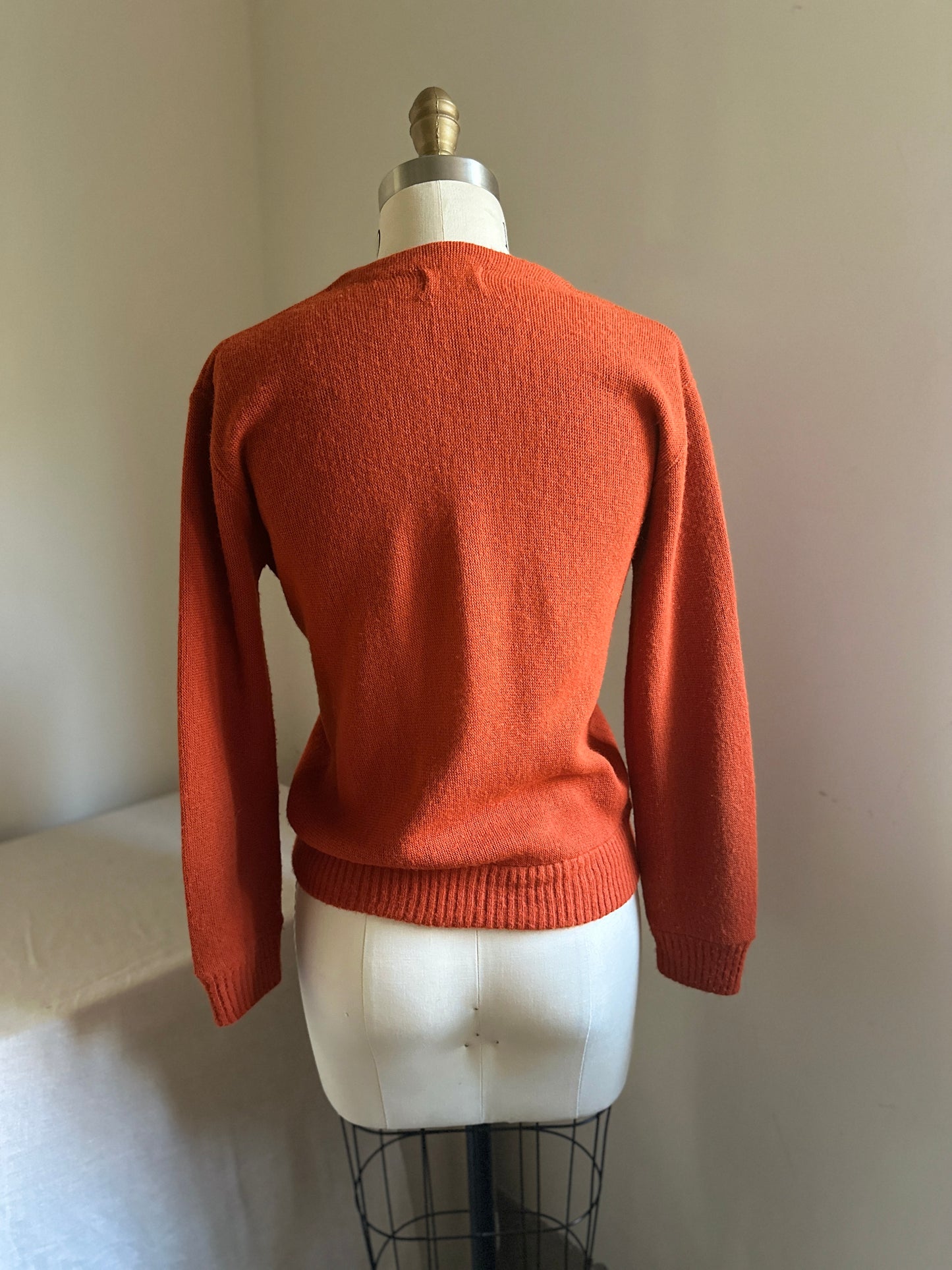 Brent Prep Montgomery Ward Rust Cardigan Sweater