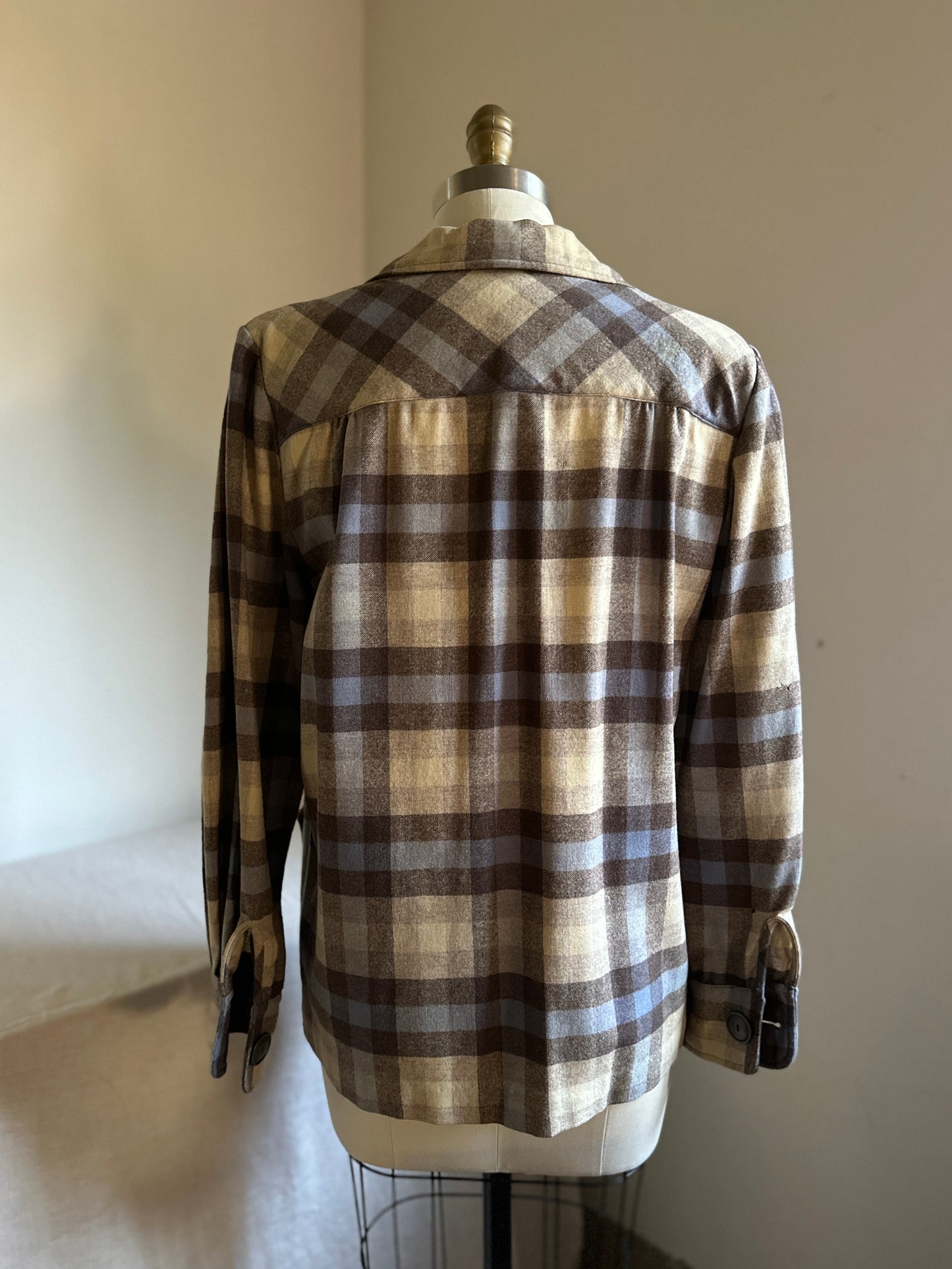 Bobbie Brooks Plaid Button Up Jacket