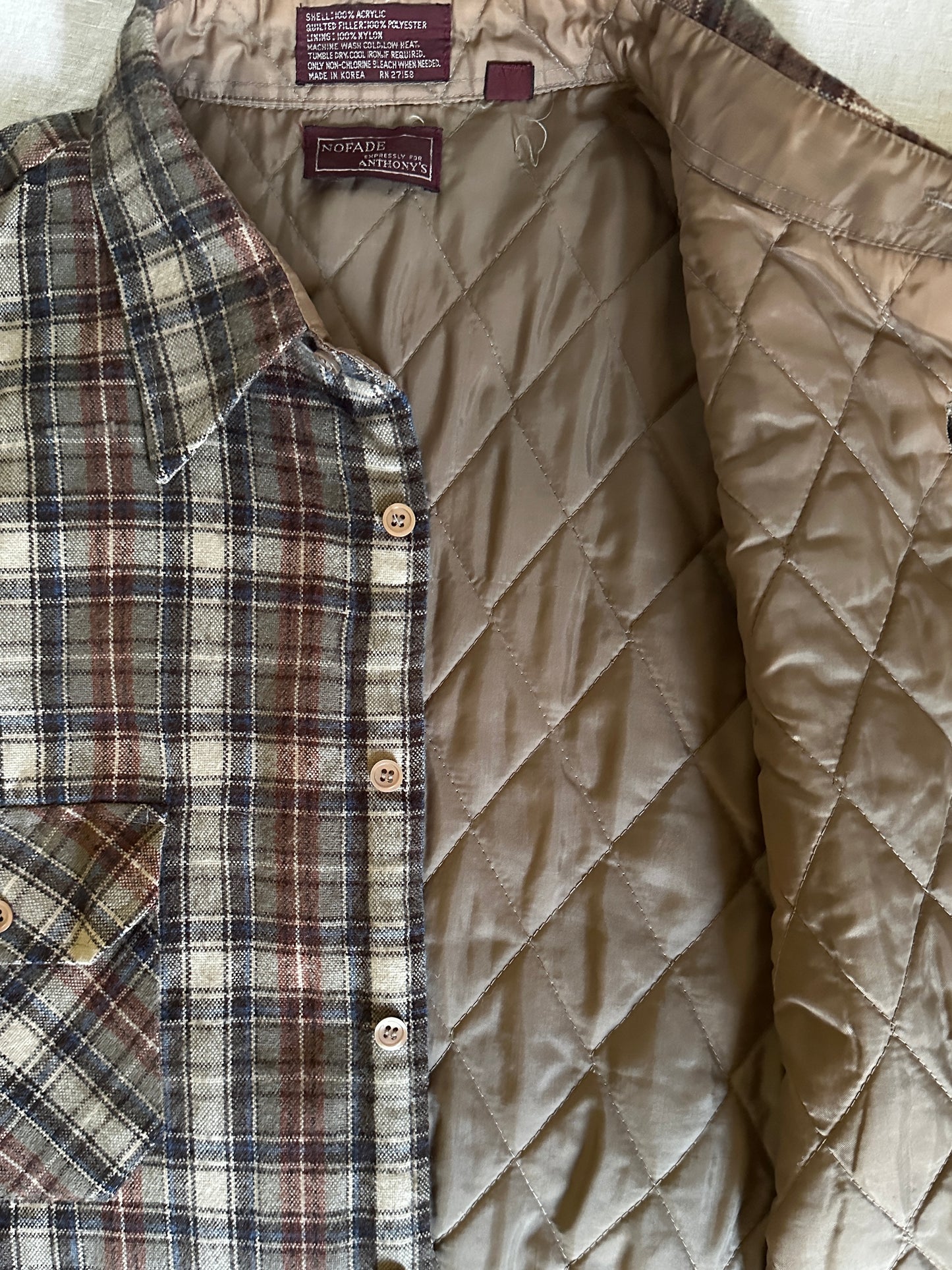 Nofade Quilted Flannel Jacket