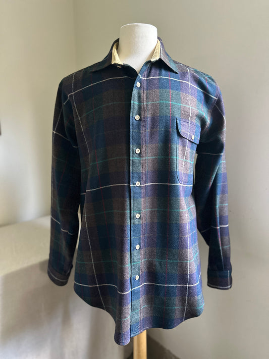 Albert Limited Plaid Wool Button Up Shirt