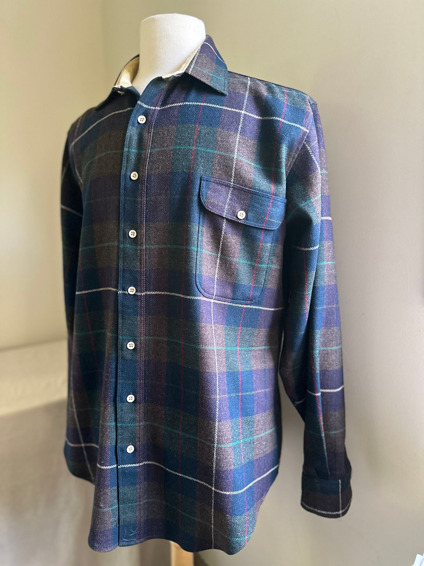 Albert Limited Plaid Wool Button Up Shirt