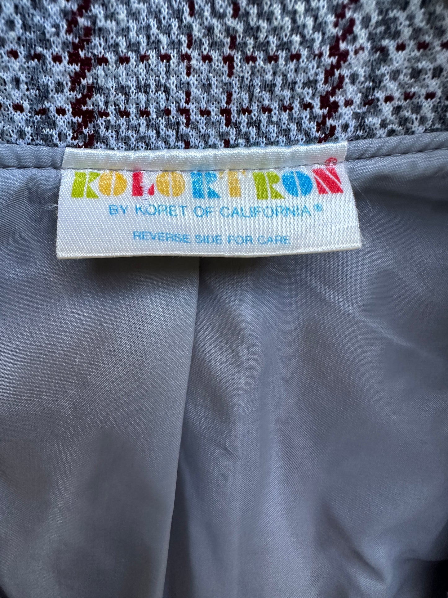 Koortron by Koret of California Gray Plaid Jacket