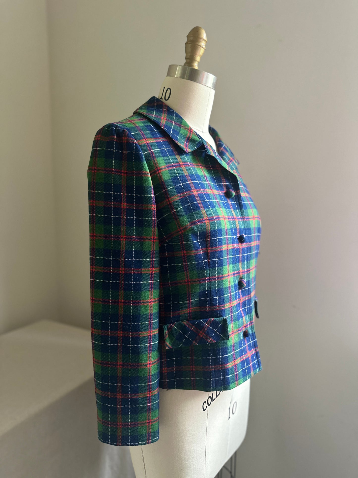 Pendleton Blue, Green, Pink Plaid Button Up Jacket