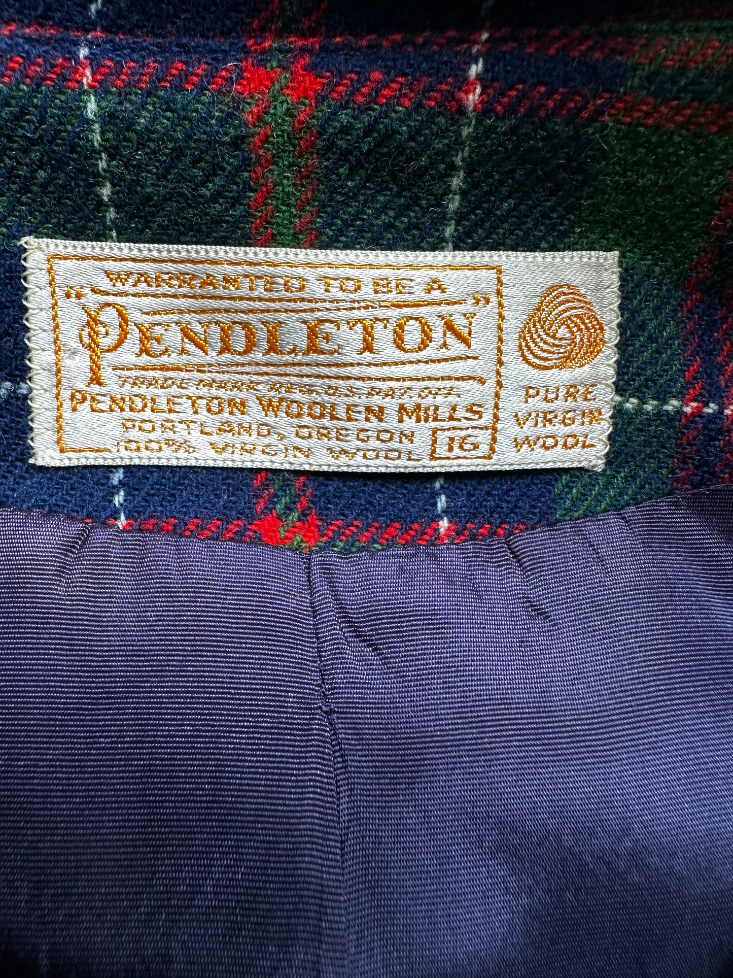 Pendleton Blue, Green, Pink Plaid Button Up Jacket