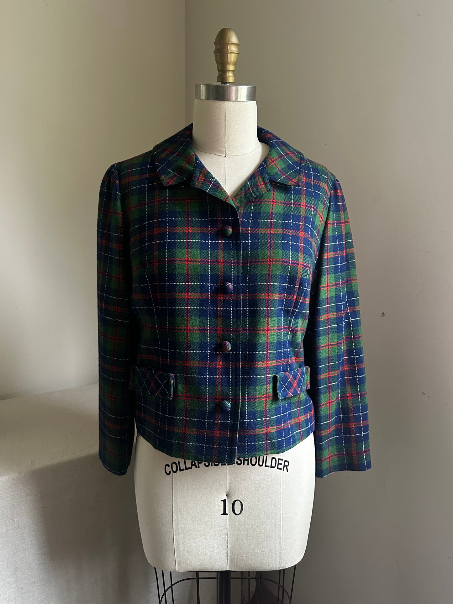 Pendleton Blue, Green, Pink Plaid Button Up Jacket