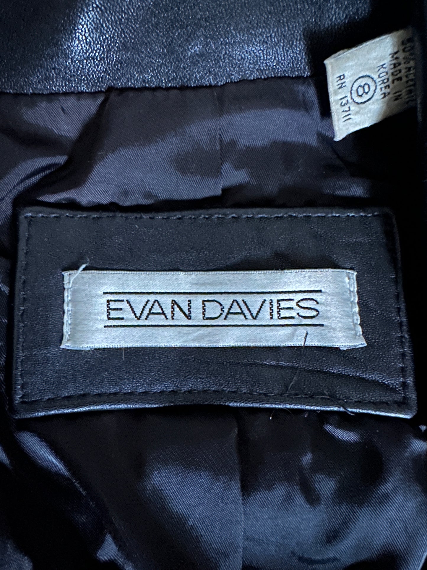 Evan Davies Side Zip Belted Black Leather Jacket