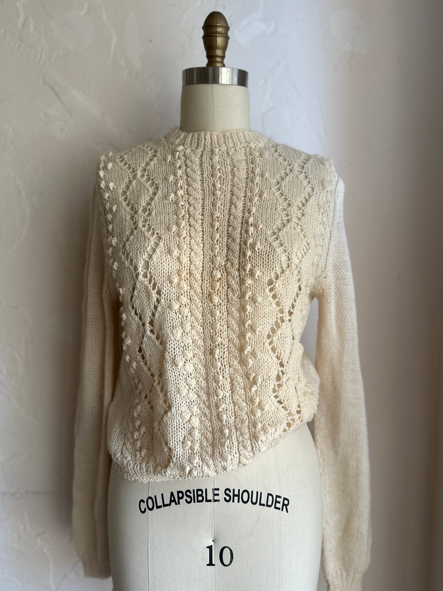 Cream Hand Knit Sweater