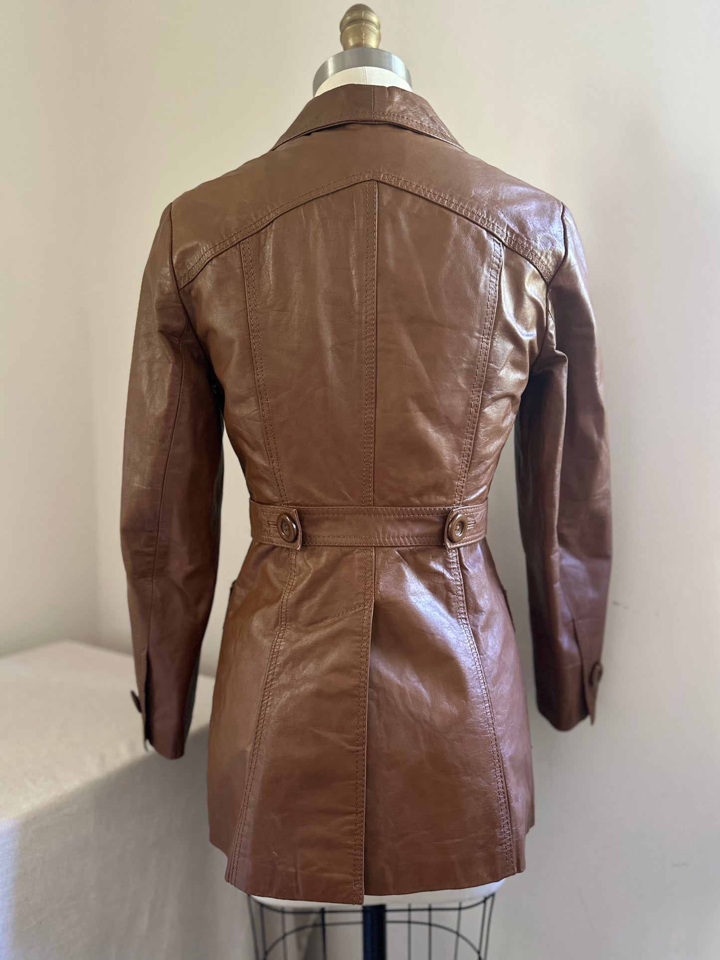 Ms. Pioneer Leather Trench Coat