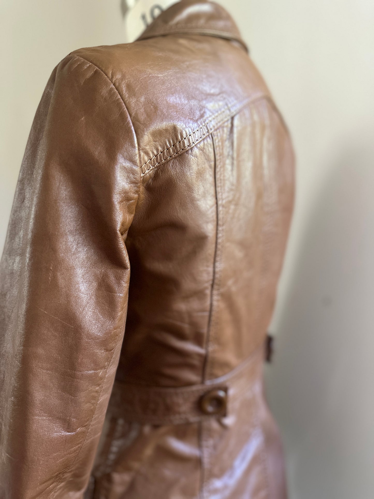 Ms. Pioneer Leather Trench Coat