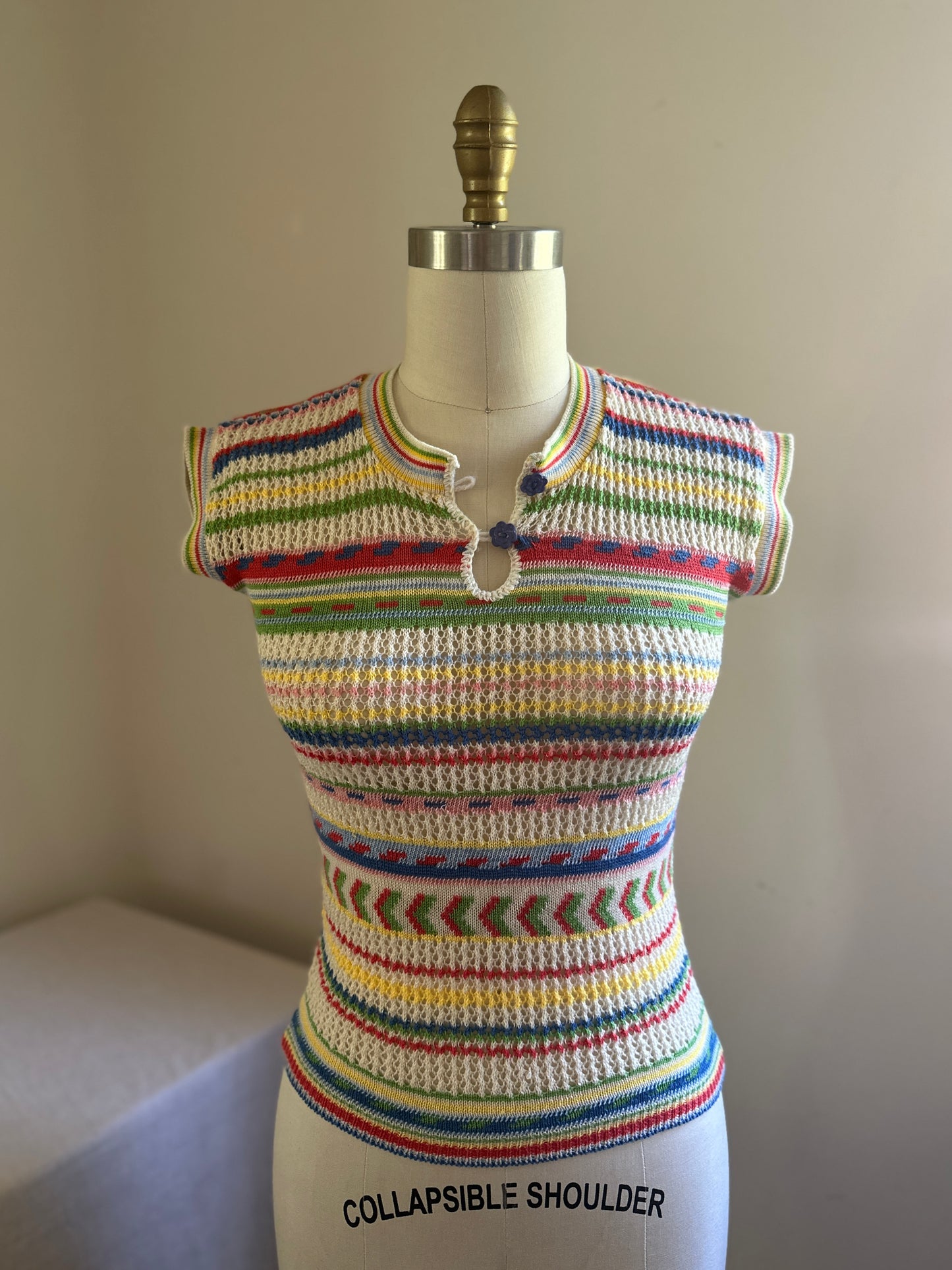 Pandora Crochet Rainbow Short Sleeve