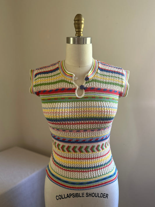 Pandora Crochet Rainbow Short Sleeve