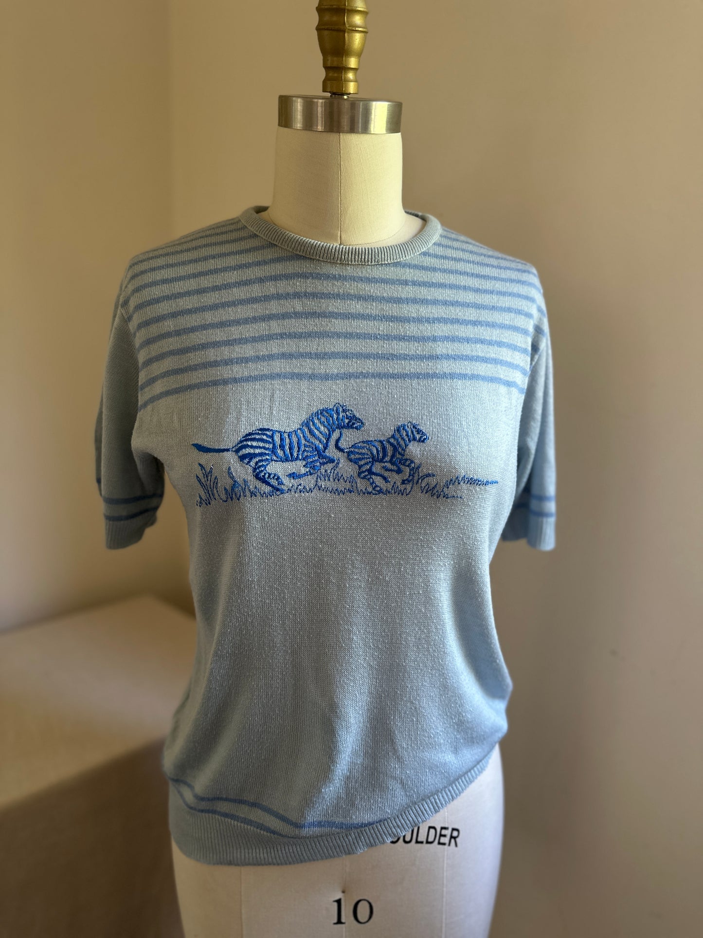 Himalaya Blue Baby Blue Zebra Sweater