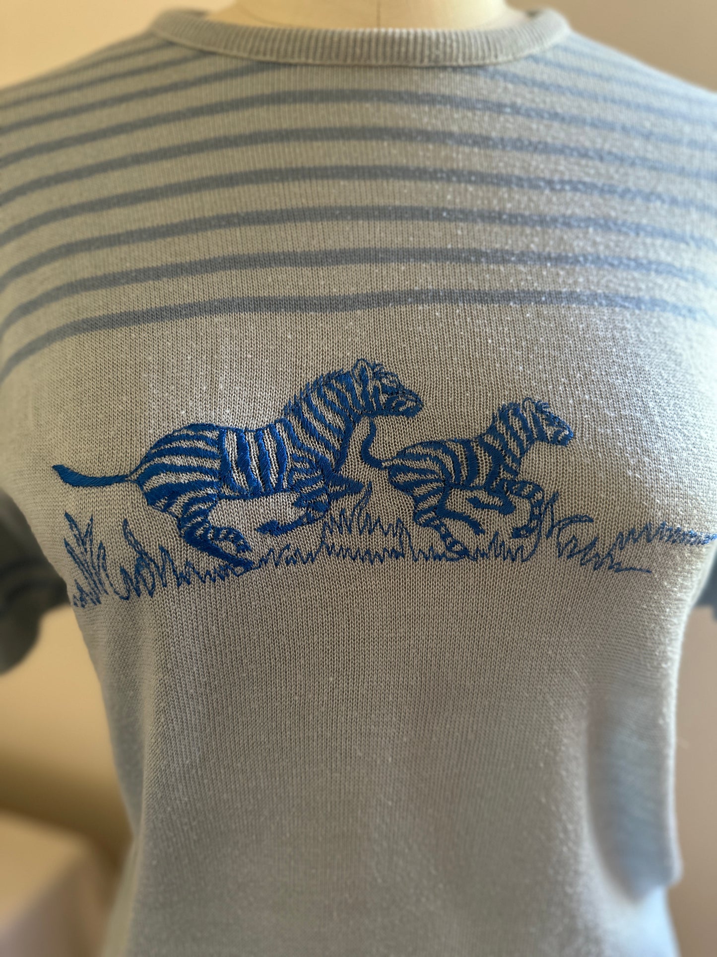 Himalaya Blue Baby Blue Zebra Sweater