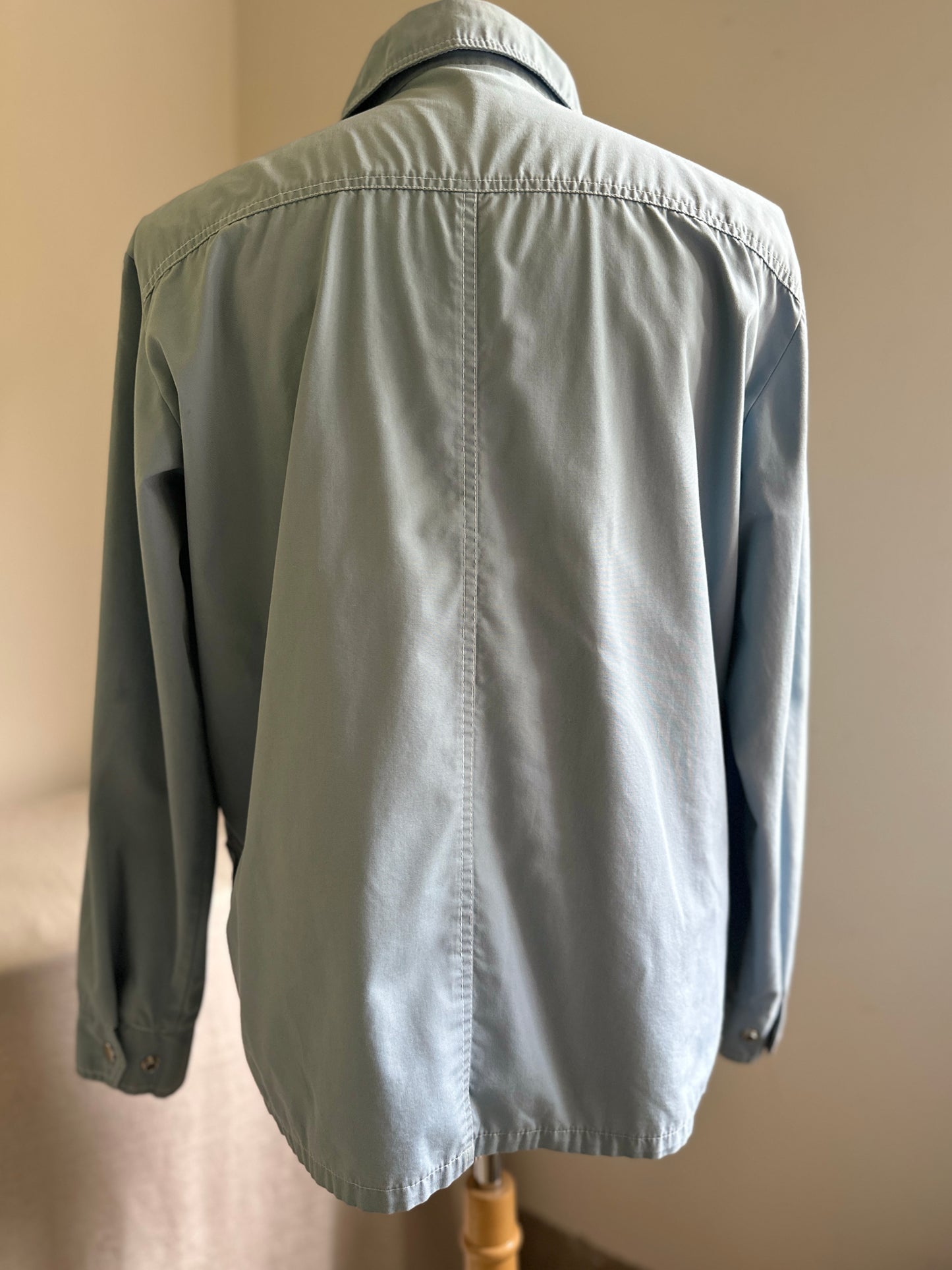 Crownley Dusty Blue Snap Up Chore Jacket