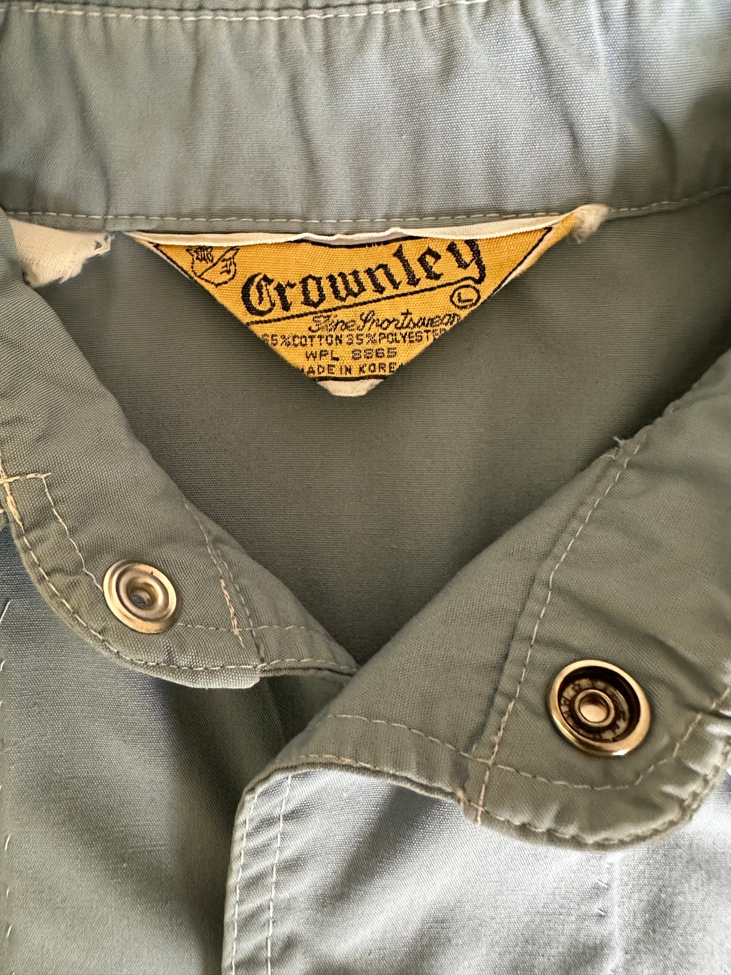 Crownley Dusty Blue Snap Up Chore Jacket