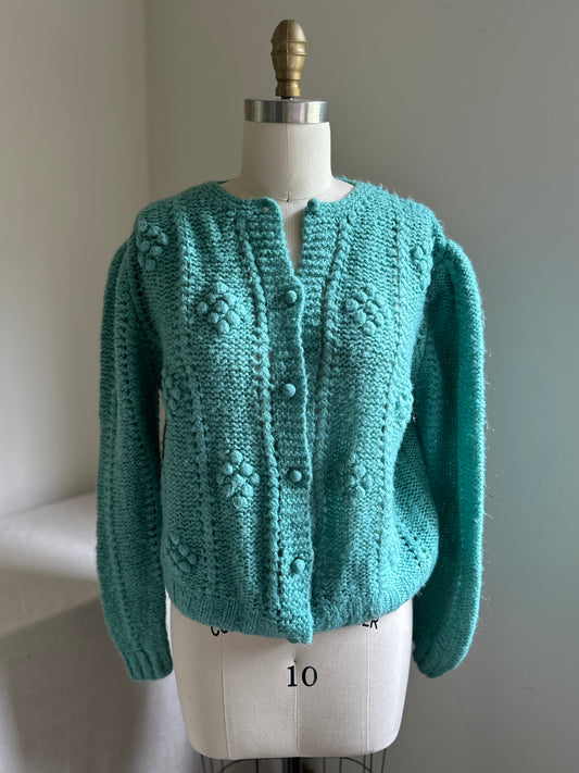SKYR Emerald Green Button Up Sweater