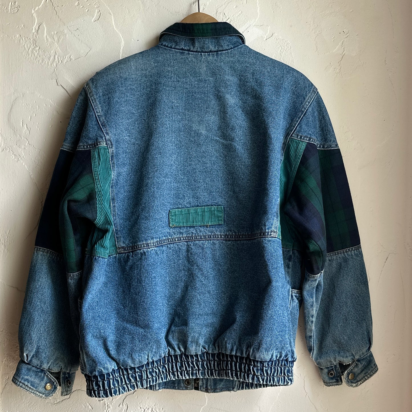 Current Seen Patchwork Denim Corduroy Plaid Jacket