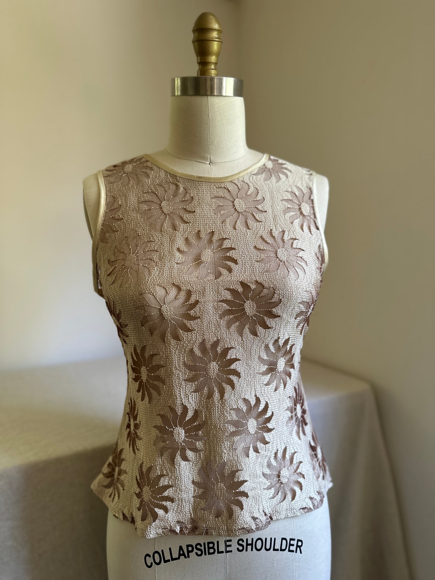 Gold Lace Sleeveless