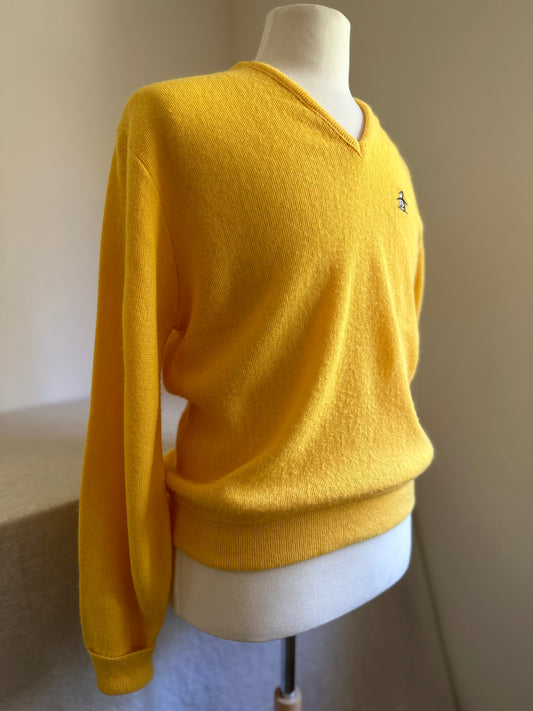 Penguin Grand Slam Yellow V-Neck Sweater
