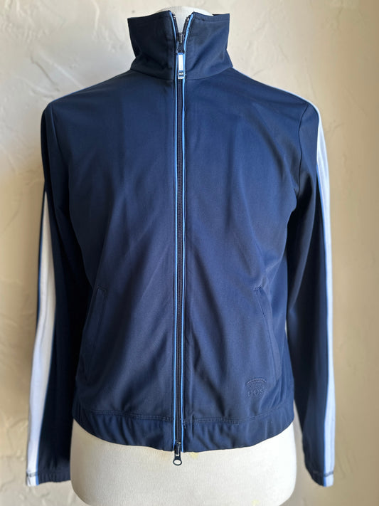 Oleg Cassini Classic Navy Zip Up Track Jacket