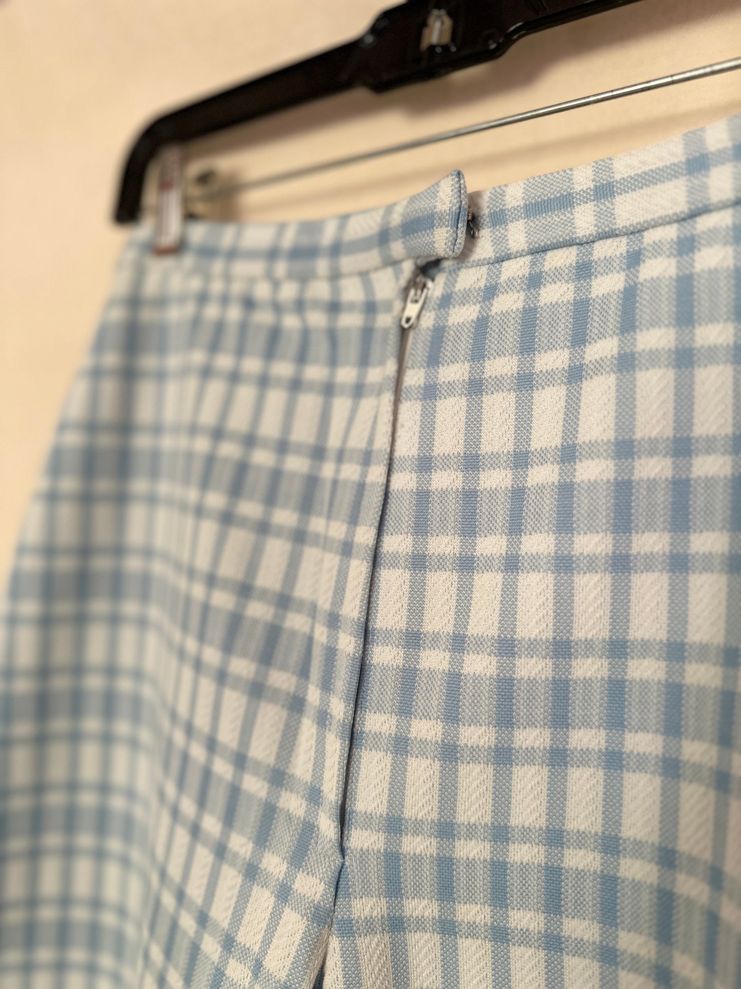 High Waisted Wide Leg Gingham Pants