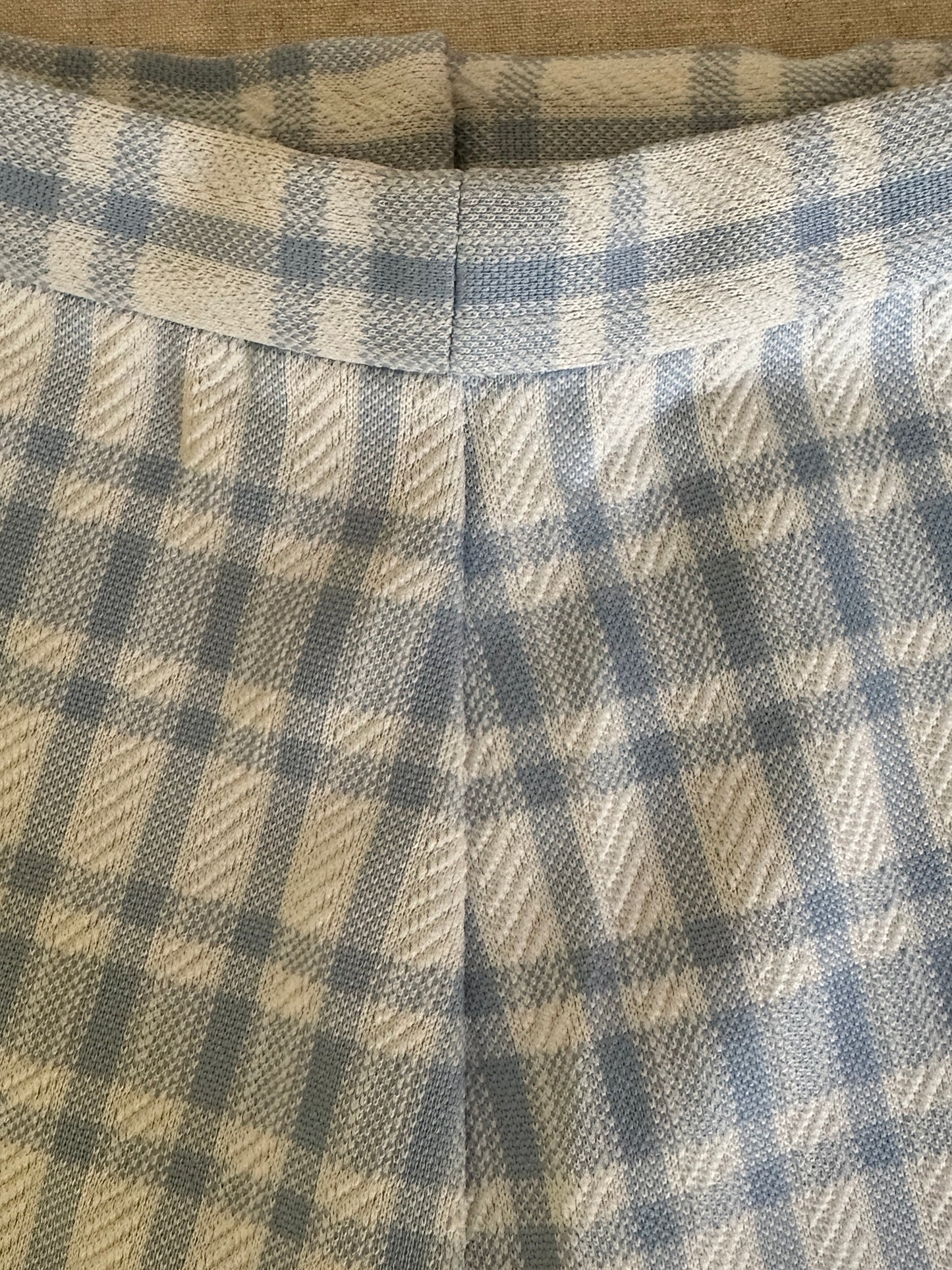 High Waisted Wide Leg Gingham Pants