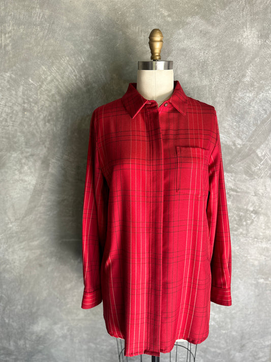 Lightweight Pendleton Red Plaid Button Up