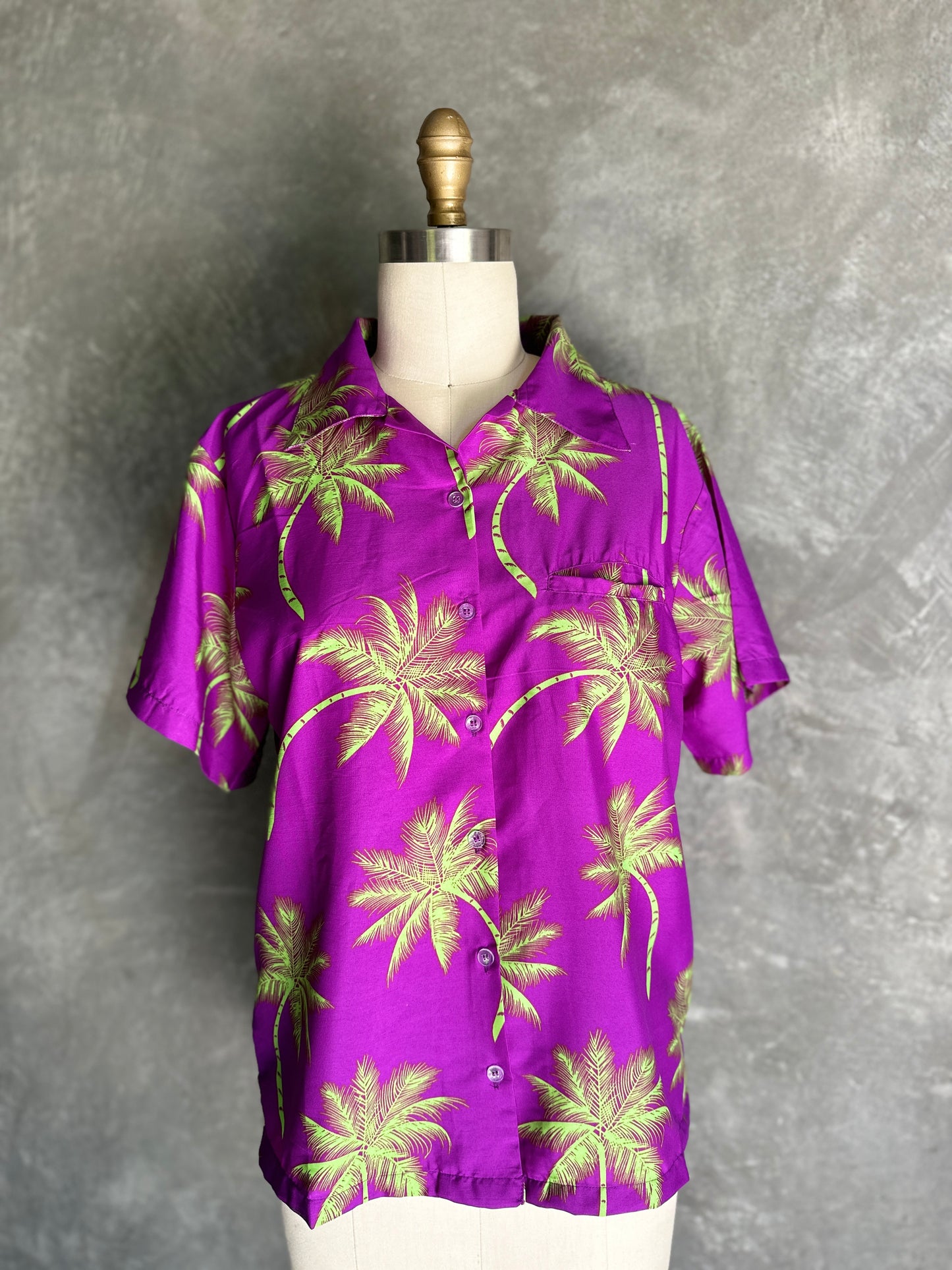 Vibrant Magenta Hawaiian Shirt