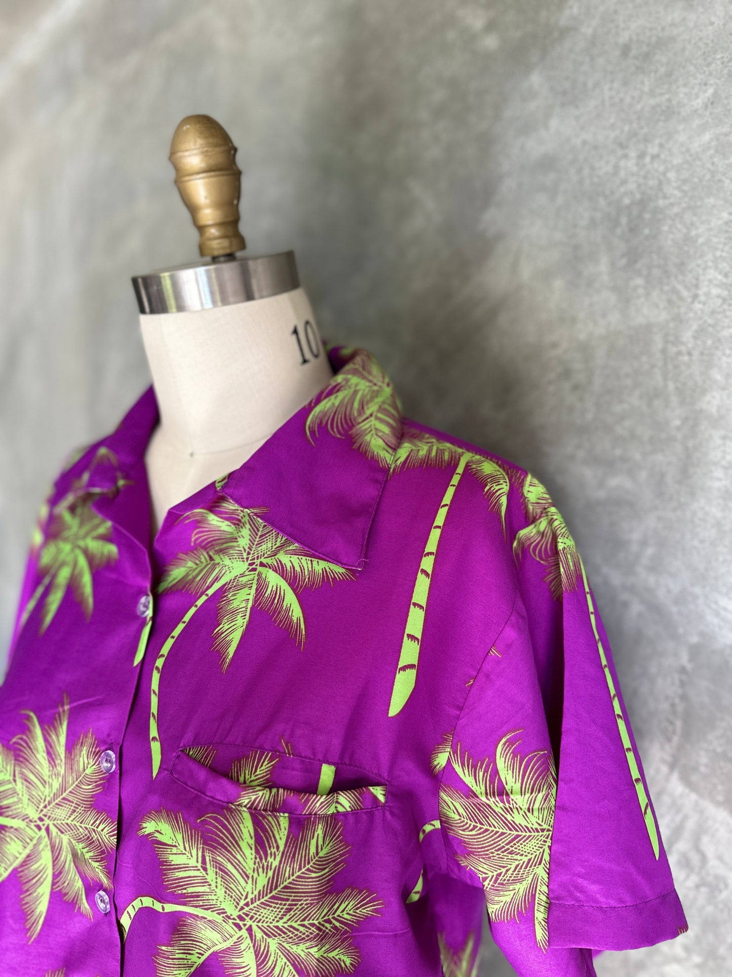 Vibrant Magenta Hawaiian Shirt
