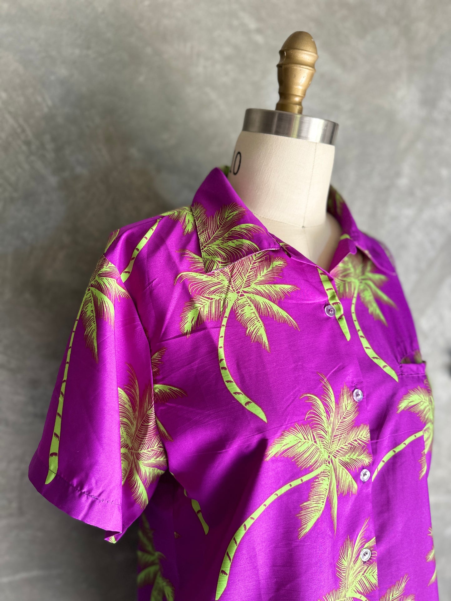 Vibrant Magenta Hawaiian Shirt