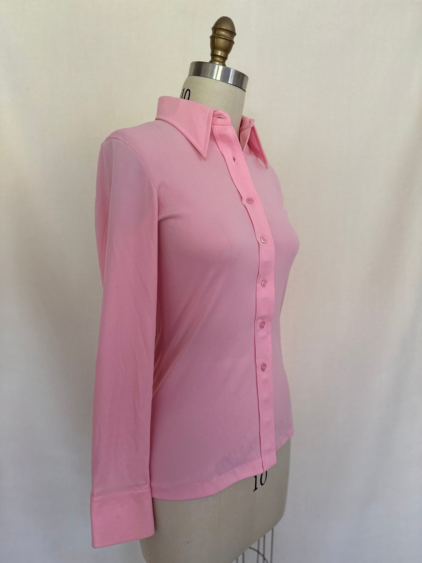 Parklane Soft Pink Wide Collar Blouse